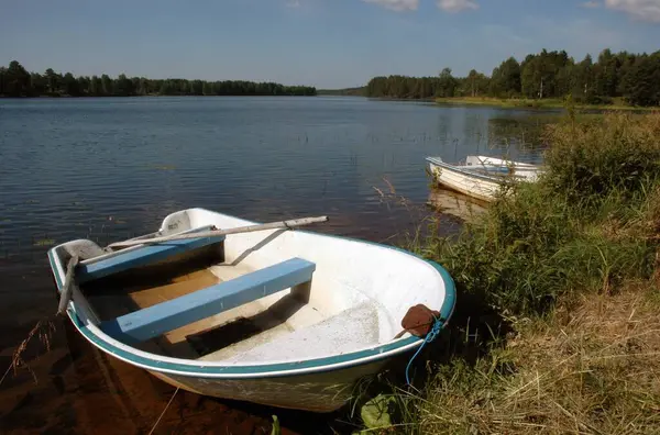 Ruderboote Auf Dem Fluss Mittelschweden F22 18Mm — Stockfoto