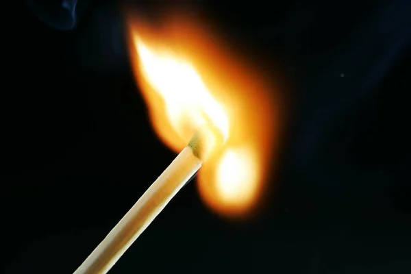 Igniting Match Fire Match — Stock Photo, Image