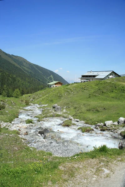 Belle Vue Sur Fond Des Montagnes Des Alpes — Photo