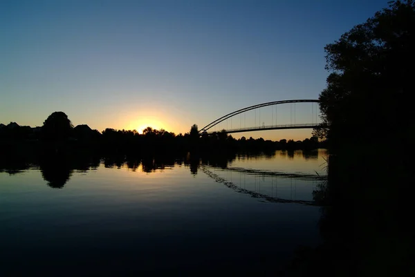 Tramonto Sul Fiume — Foto Stock