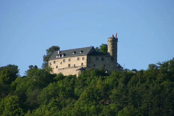 Vista Panorâmica Majestosa Arquitetura Medieval Castelo — Fotografia de Stock