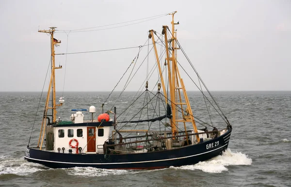 Barco Pesca Mar Norte Largo Cuxhaven — Fotografia de Stock