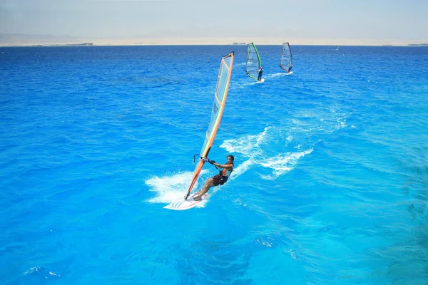 Vista Aérea Surfista Acción Día Soleado — Foto de Stock