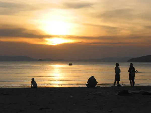 Wieczorna Atmosfera Plaży Railey — Zdjęcie stockowe