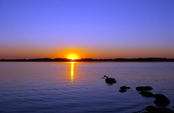 Crepúsculo Céu Por Sol Noite — Fotografia de Stock