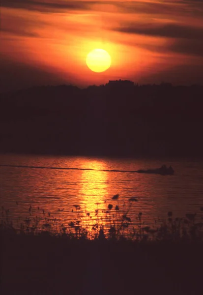 Zonsondergang Zee — Stockfoto