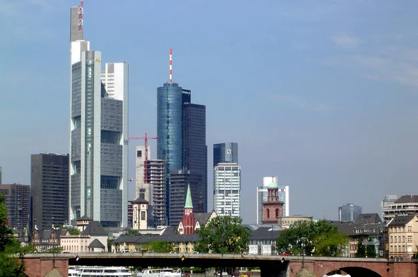 Gebouwen Frankfurt Stad — Stockfoto