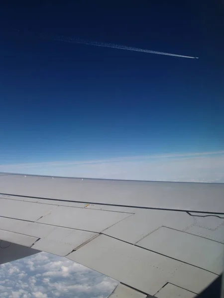 비행기 창문에서 바라본 — 스톡 사진