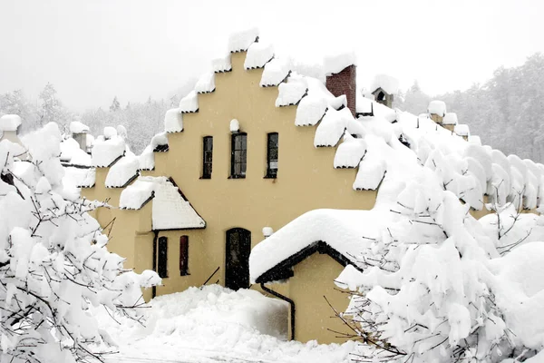 Bavyera Nın Karlı Manzarası — Stok fotoğraf