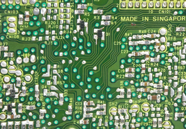 Nahaufnahme Der Elektronischen Leiterplatte — Stockfoto