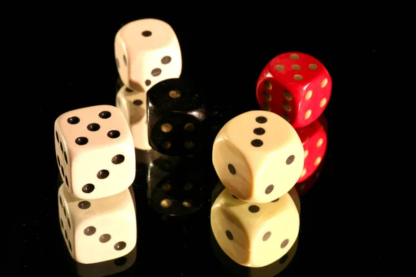 Τυχερά Παιχνίδια Κύβους Ζάρια Παιχνίδι Της Τύχης — Φωτογραφία Αρχείου