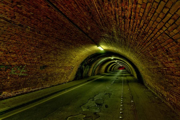 Strach Można Dostać Nocy Tym Przejściu Podziemnym Duisburg Ruhrort — Zdjęcie stockowe