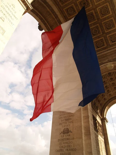 Παρίσι Αψίδα Του Θριάμβου — Φωτογραφία Αρχείου