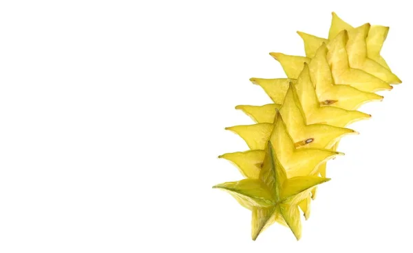 Жовтий Банан Білому Тлі — стокове фото
