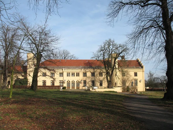 Vacker Utsikt Över Majestätisk Medeltida Slottsarkitektur — Stockfoto