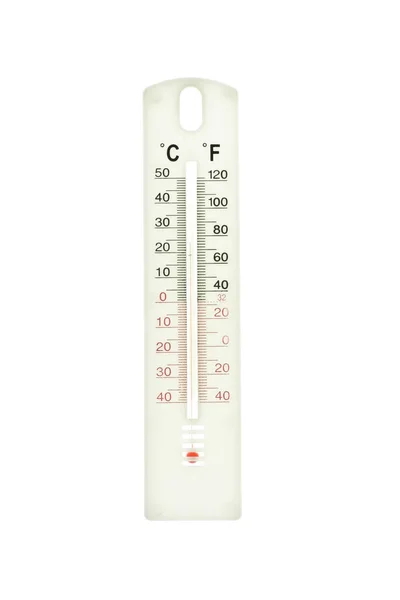 Termometr Izolowany Białym Tle — Zdjęcie stockowe