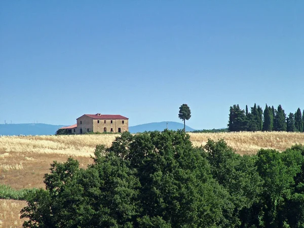 Utsikt Över Byn Toscana Italien — Stockfoto