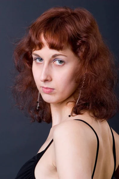 Портрет Красивой Женщины Длинными Волосами — стоковое фото