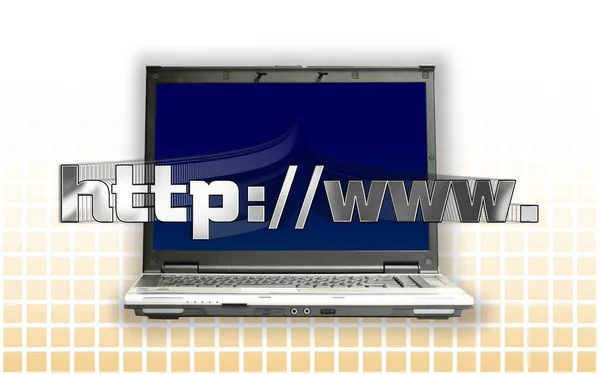 Laptop Com Texto Bandeira Coréia Sul — Fotografia de Stock
