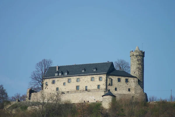 Malowniczy Widok Majestatycznej Średniowiecznej Architektury Zamku — Zdjęcie stockowe