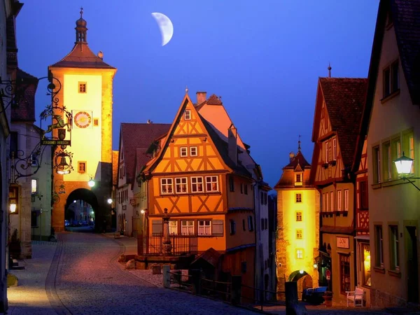 로텐부르크 오베르 Rothenburg Der Tauber 바이에른 북부에 독일의 도시이다 — 스톡 사진