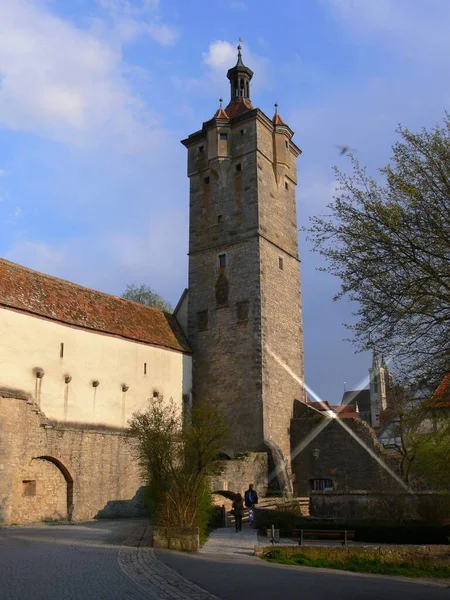 Rothenburg Der Tauber Uma Cidade Alemã Norte Baviera — Fotografia de Stock