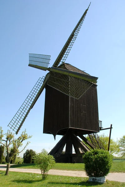 Moulin Vent Kinderdijk Aux Pays Bas — Photo