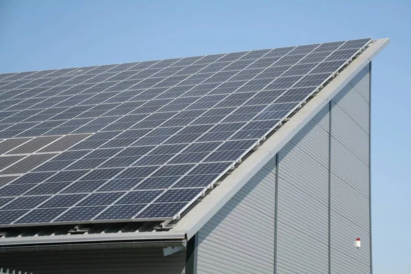 Impianto Fotovoltaico Energia Solare Energia Elettrica — Foto Stock