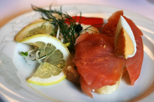 Appetizing Salmon Fish Meat Sea Food — Stock Photo, Image