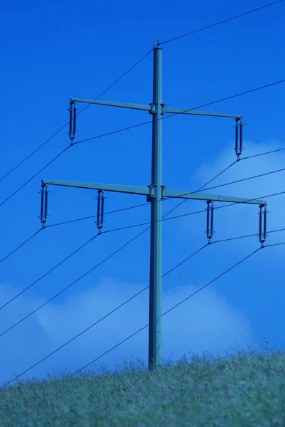 Электрическая Мачта Электроэнергия — стоковое фото