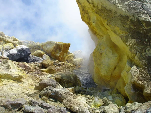 Olaszország Vulkán Fumarole Lava Bomb — Stock Fotó