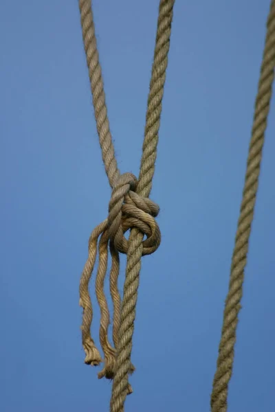 Knoop Tuigage Van Een Zeilboot — Stockfoto