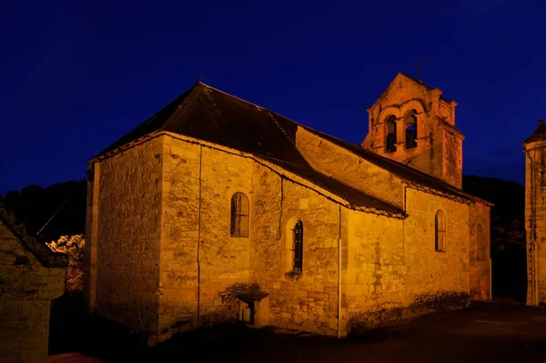 Igreja Medieval Noite — Fotografia de Stock