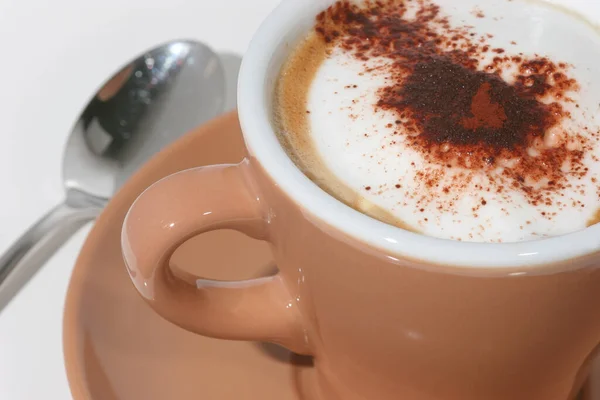 Cup Coffee Foam Heart Shape — Stock Photo, Image