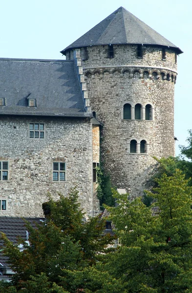 Vista Panorâmica Majestosa Arquitetura Medieval Castelo — Fotografia de Stock