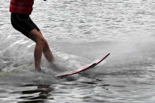 Hombre Traje Neopreno Con Una Tabla Surf — Foto de Stock