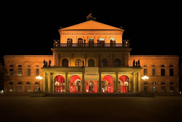 Hannover Opera House Natten — Stockfoto