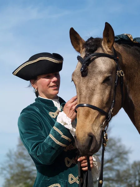 Jinete Caballos Durante Las Clases Conducción —  Fotos de Stock