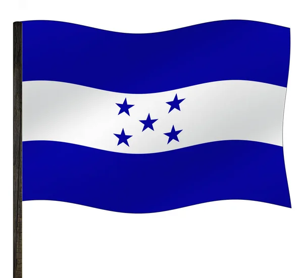 Honduras Bayrağı Vatanseverlik Ulusal Bayrak — Stok fotoğraf