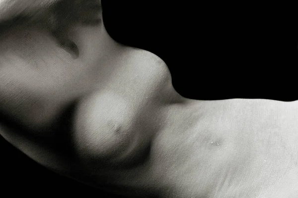 Donna Nuda Con Schiena Nera — Foto Stock