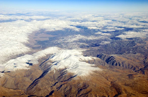 Vanuit Lucht Uitzicht Bergen Van Stad Alaska — Stockfoto