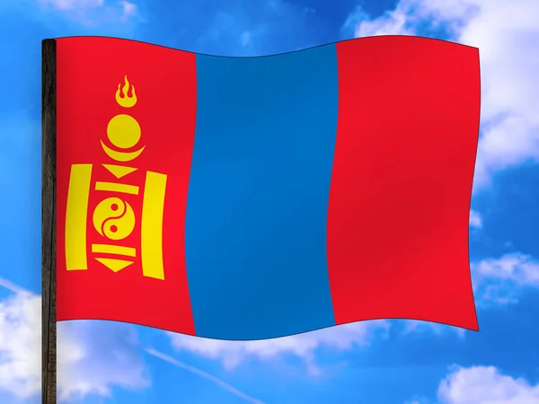 Прапор Монгольської — стокове фото