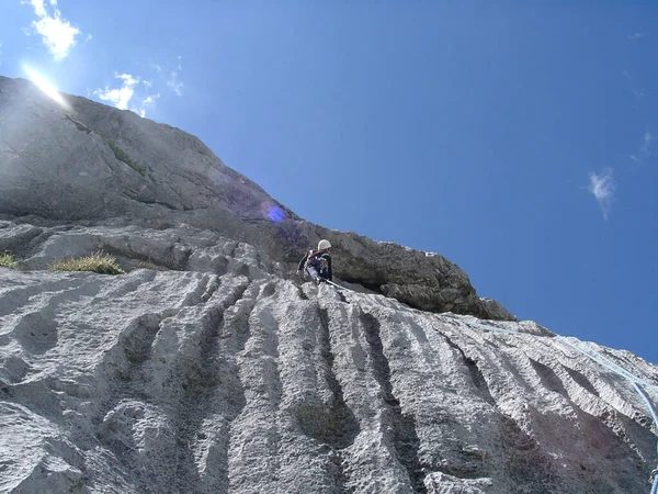 Der Spitzstein Ist Ein Felsen Der Auf Einem Plateau Der — Stockfoto