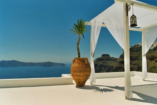 Vistas Desde Santorini Enfoque Selectivo —  Fotos de Stock