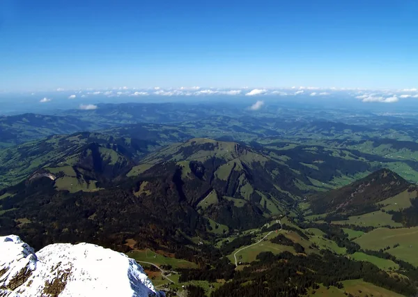 Blick Auf Die Berge Tal Der Alpen — Stockfoto