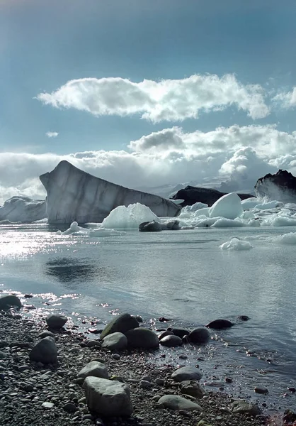 Islandzkie Jezioro Lodowcowe Topnieje — Zdjęcie stockowe