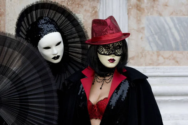 Carnevale Maschera Venezia Costumi Maschere — Foto Stock