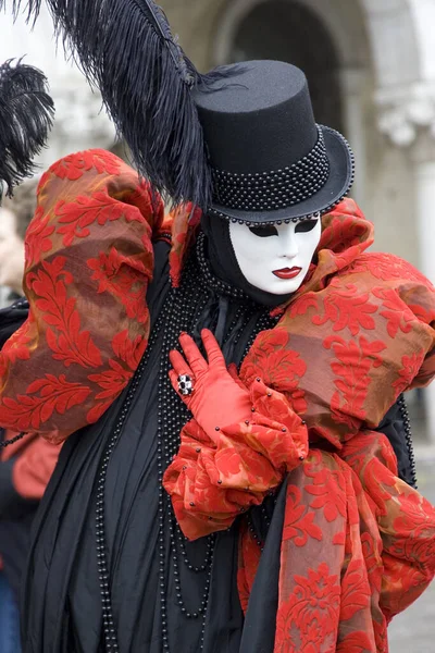 Maskeler Kostümler Karnaval Venedik Talya — Stok fotoğraf