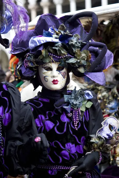 Máscara Trajes Carnavales Venecia Italia — Foto de Stock