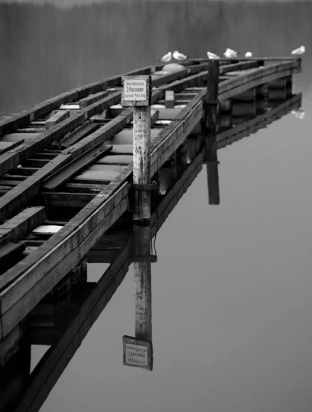 Viejo Puente Madera Ciudad — Foto de Stock